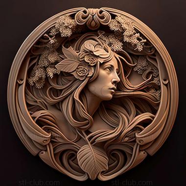 3D model style mucha (STL)